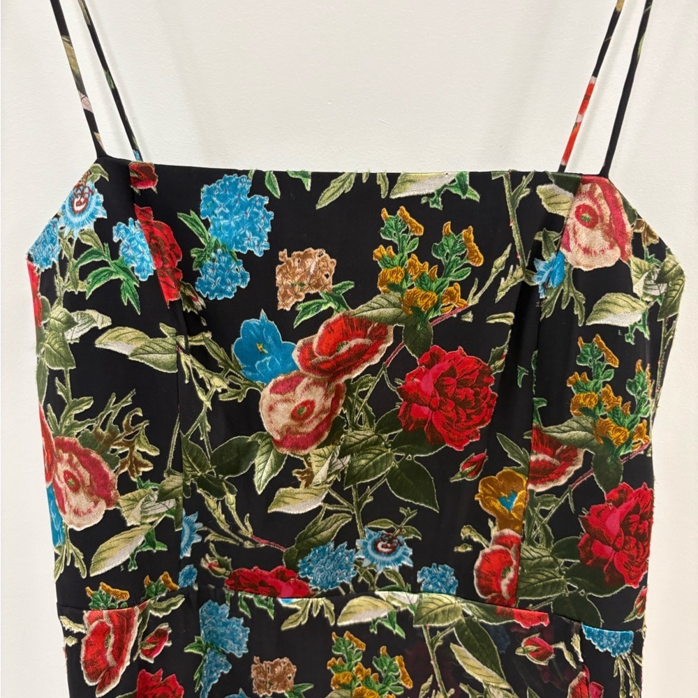 Alice + Olivia Heather Handkerchief Floral Silk Blend Dress Size 4 - Picture 3 of 15